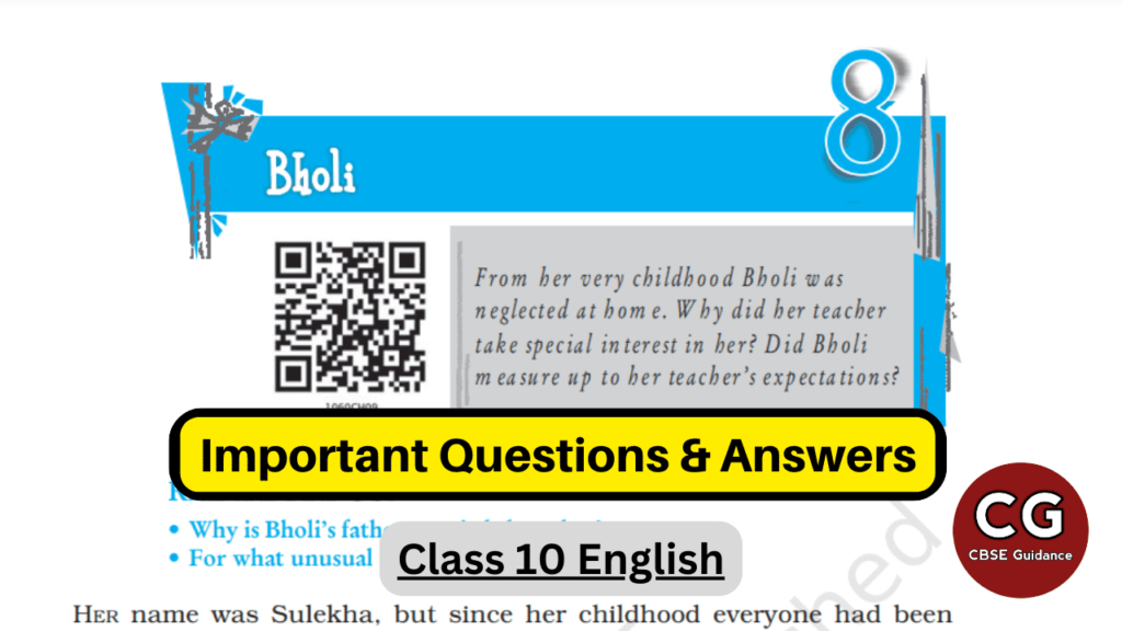 bholi class 10 important questions & answers