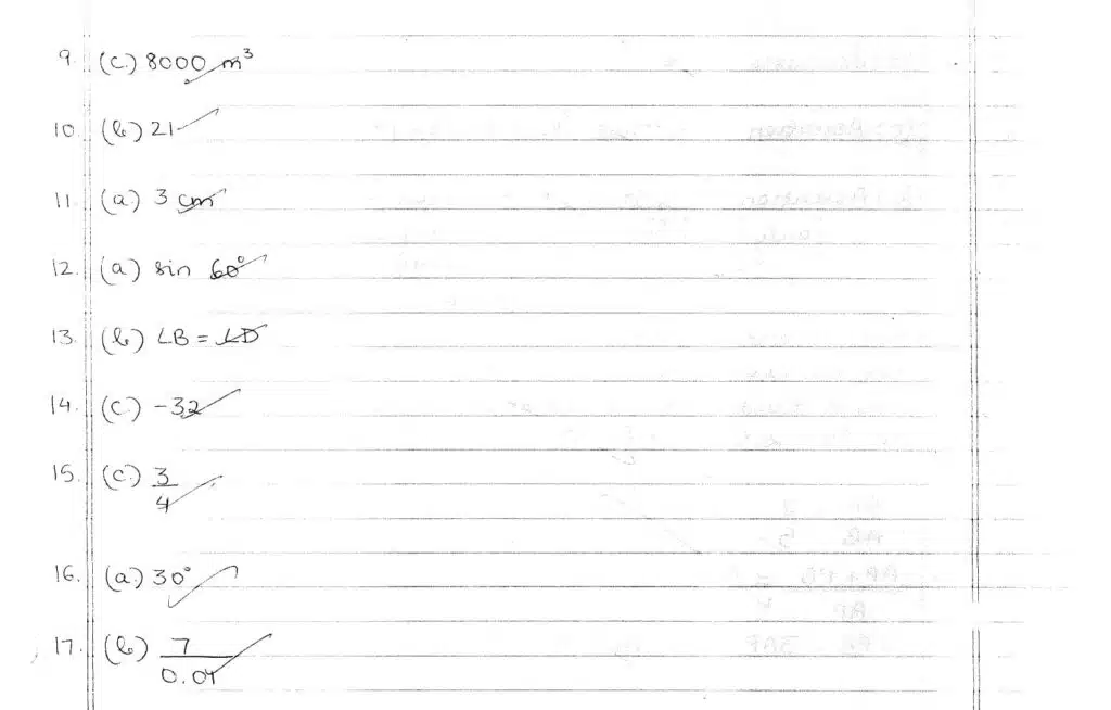 cbse class 10 maths 2023 topper answer sheet