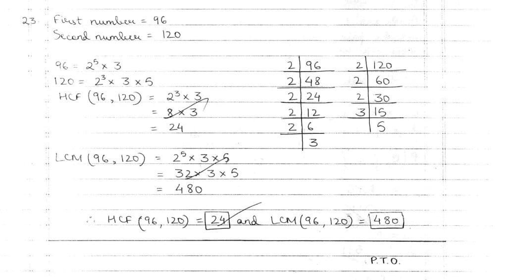 cbse class 10 maths 2023 topper answer sheet