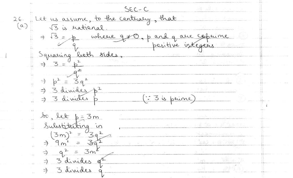 cbse class 10 maths 2023 topper answer sheet