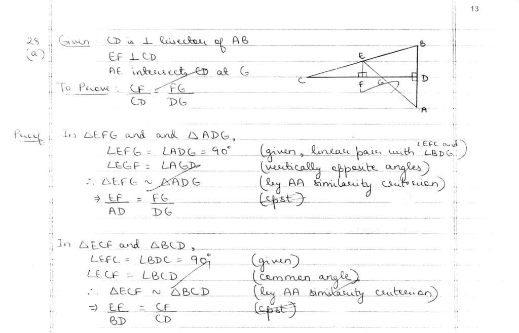 cbse class 10 maths standard 2023 topper answer sheet