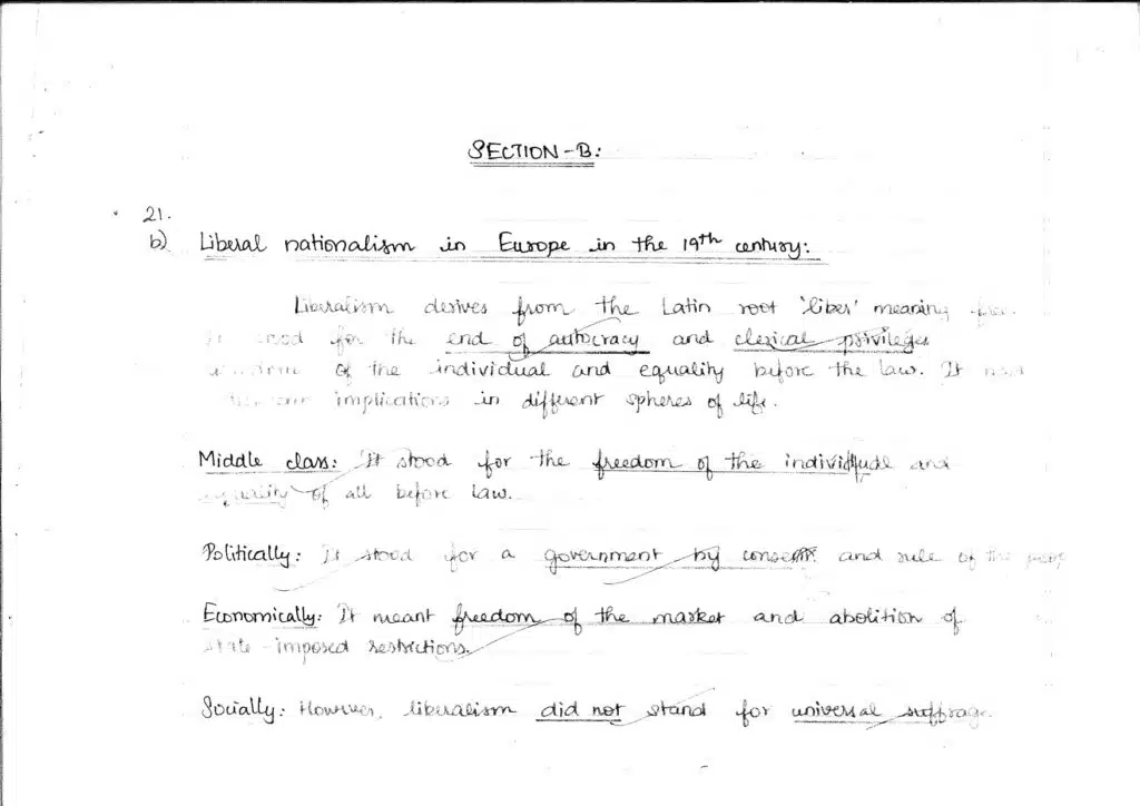 cbse class 10 sst 2023 topper answer sheet