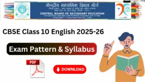 cbse class 10 english syllabus pdf download