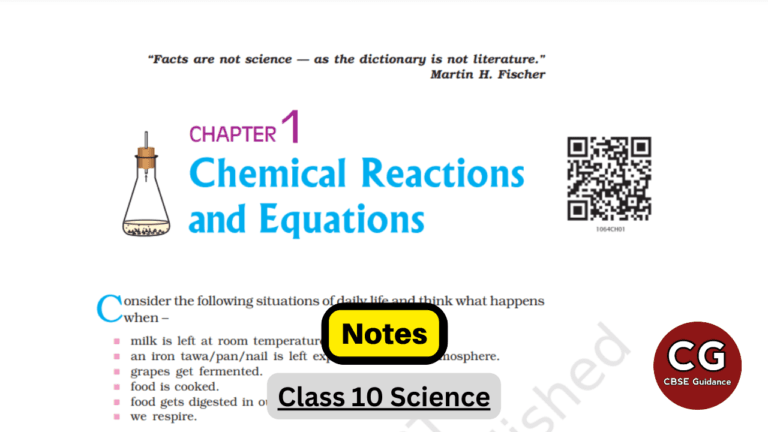 Chemical Reactions And Equations Class 10 Simplified Notes - CBSE Guidance