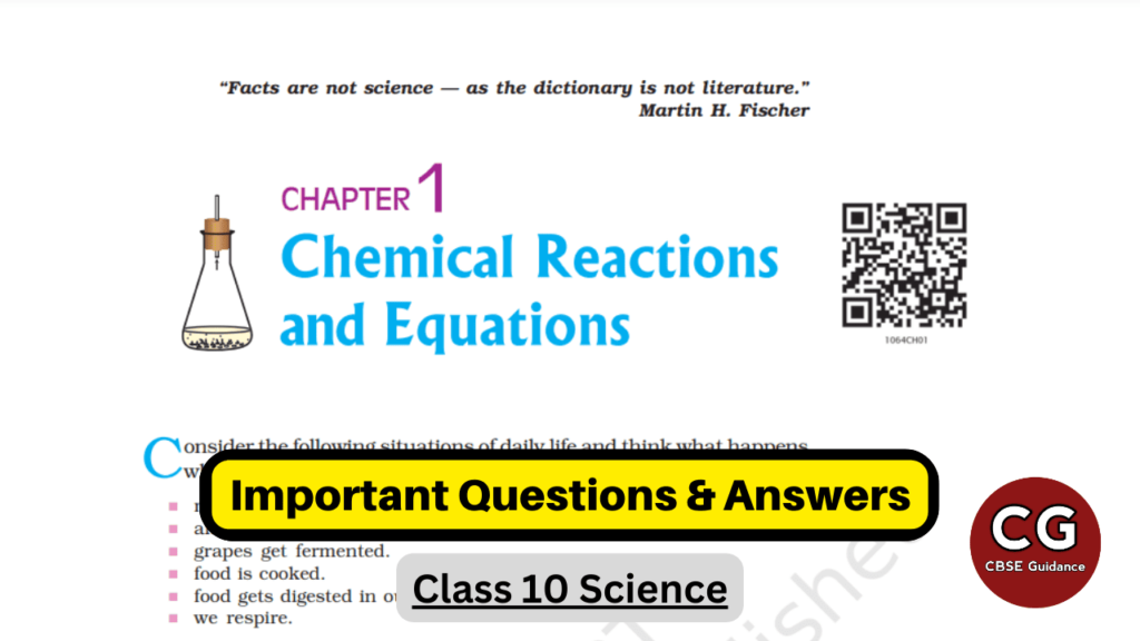chemical reactions and equations class 10 questions answers