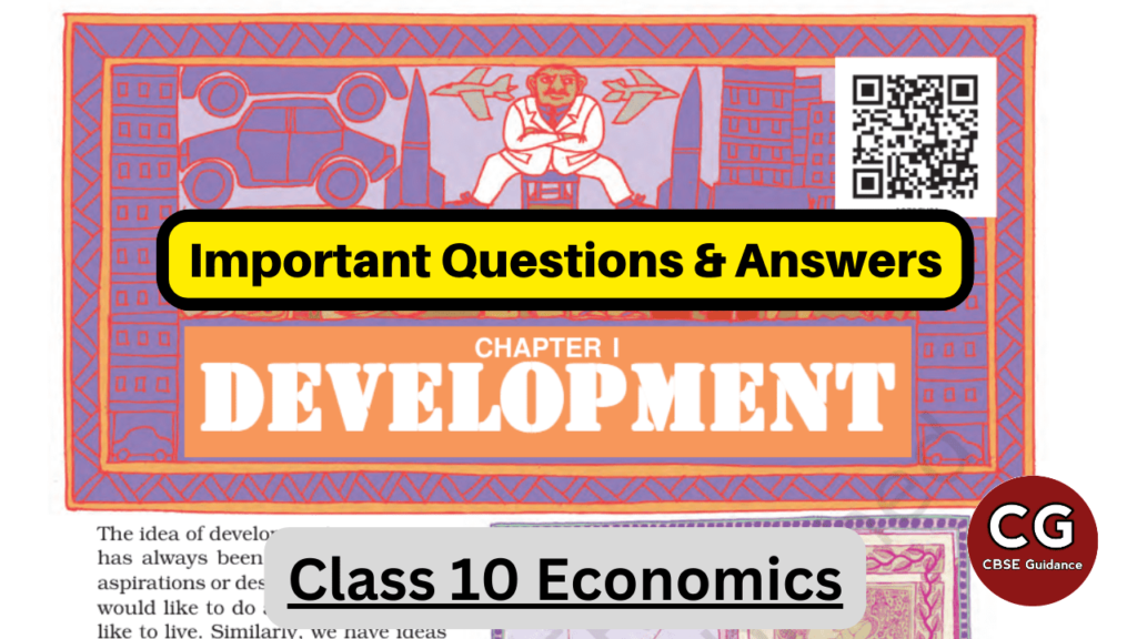 development class 10 important questions answers