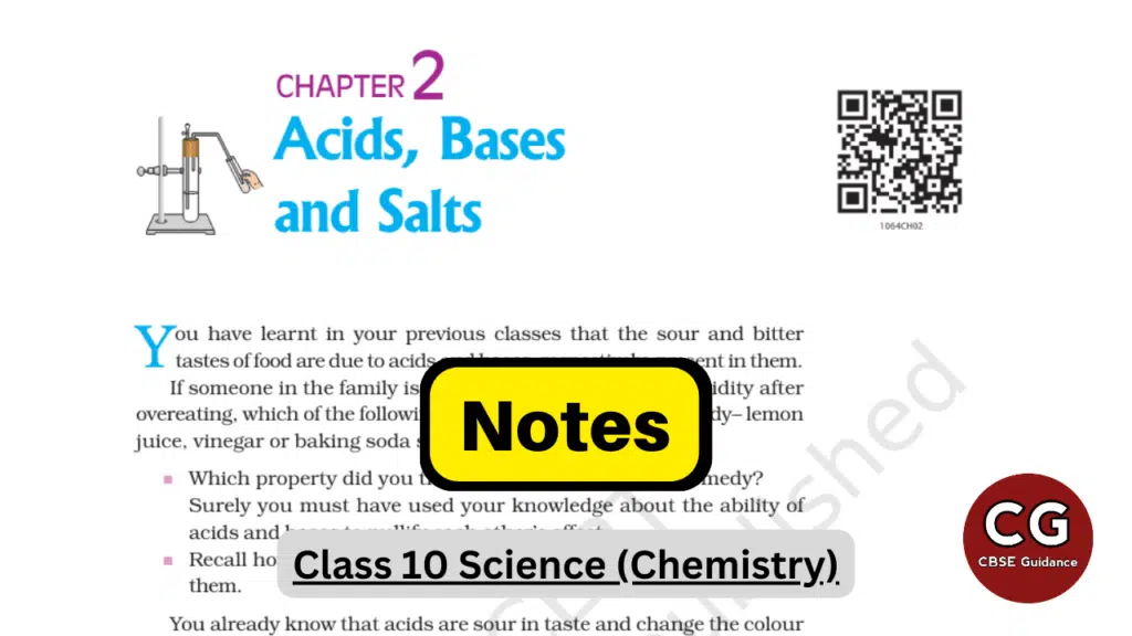 acids bases and salts class 10 notes