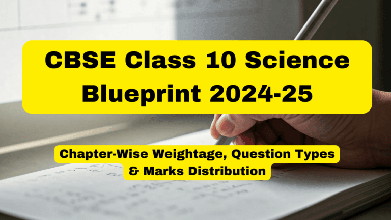 CBSE Class 10 Science Blueprint 2024-25: Chapter-Wise Weightage And ...
