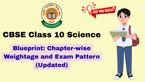 cbse class 10 science blueprint updated