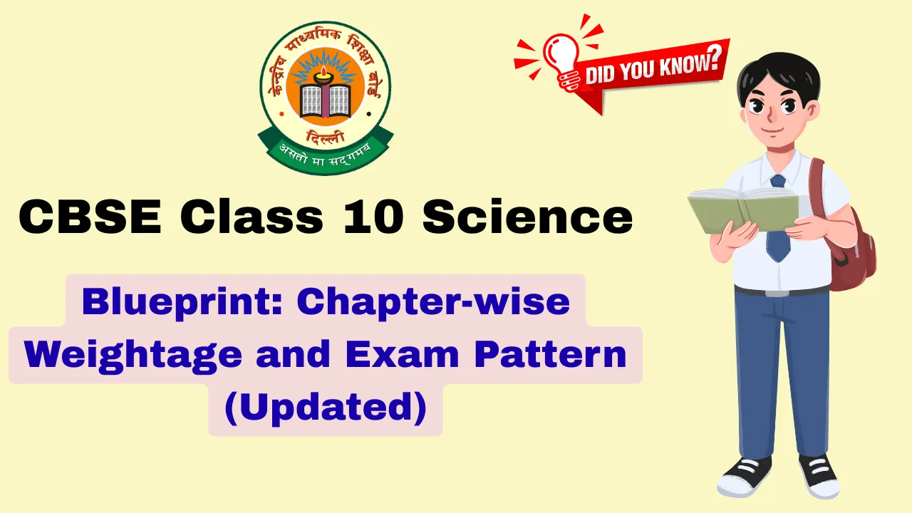 cbse class 10 science blueprint updated