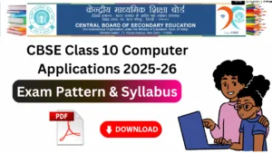 cbse class 10 computer applications syllabus pdf download