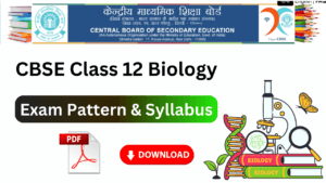 cbse class 12 biology syllabus pdf download