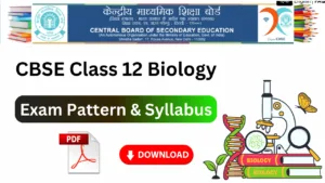 cbse class 12 biology syllabus pdf download