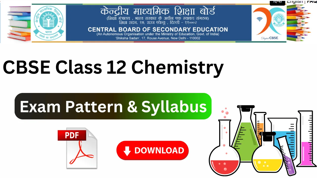 cbse class 12 chemistry syllabus pdf download