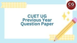 CUET UG Previous Year Question Paper
