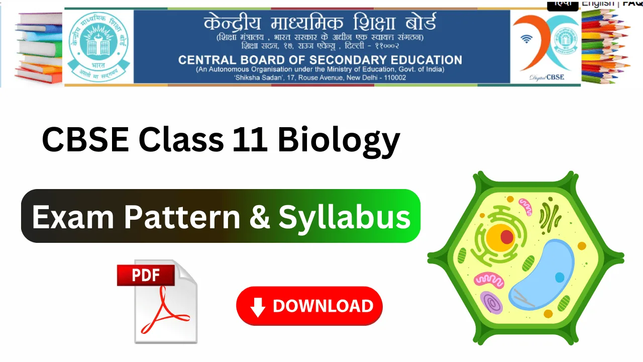 cbse class 11 biology syllabus pdf download