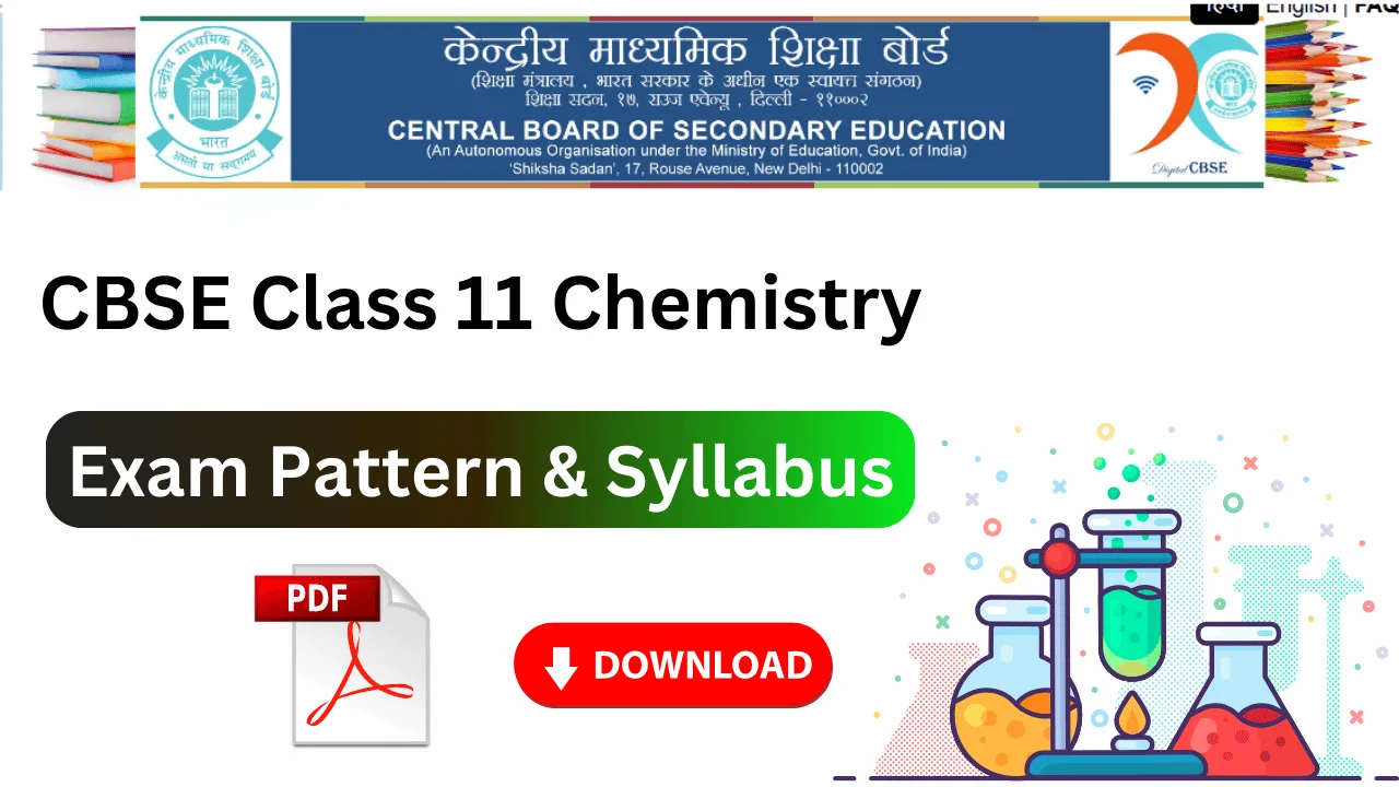 cbse class 11 chemistry syllabus pdf download
