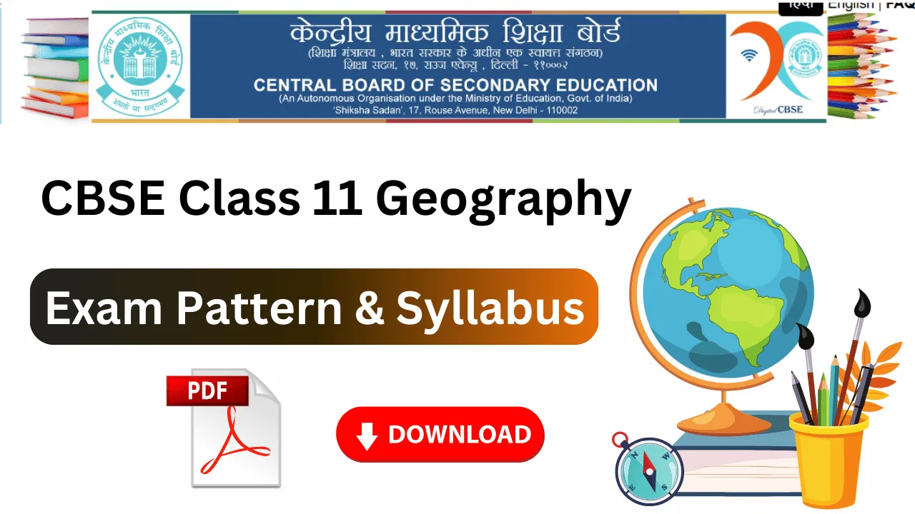 cbse class 11 geography syllabus pdf download