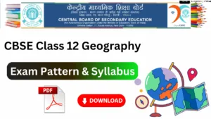 cbse class 12 geography syllabus pdf download