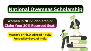national overseas scholarship women's reservation
