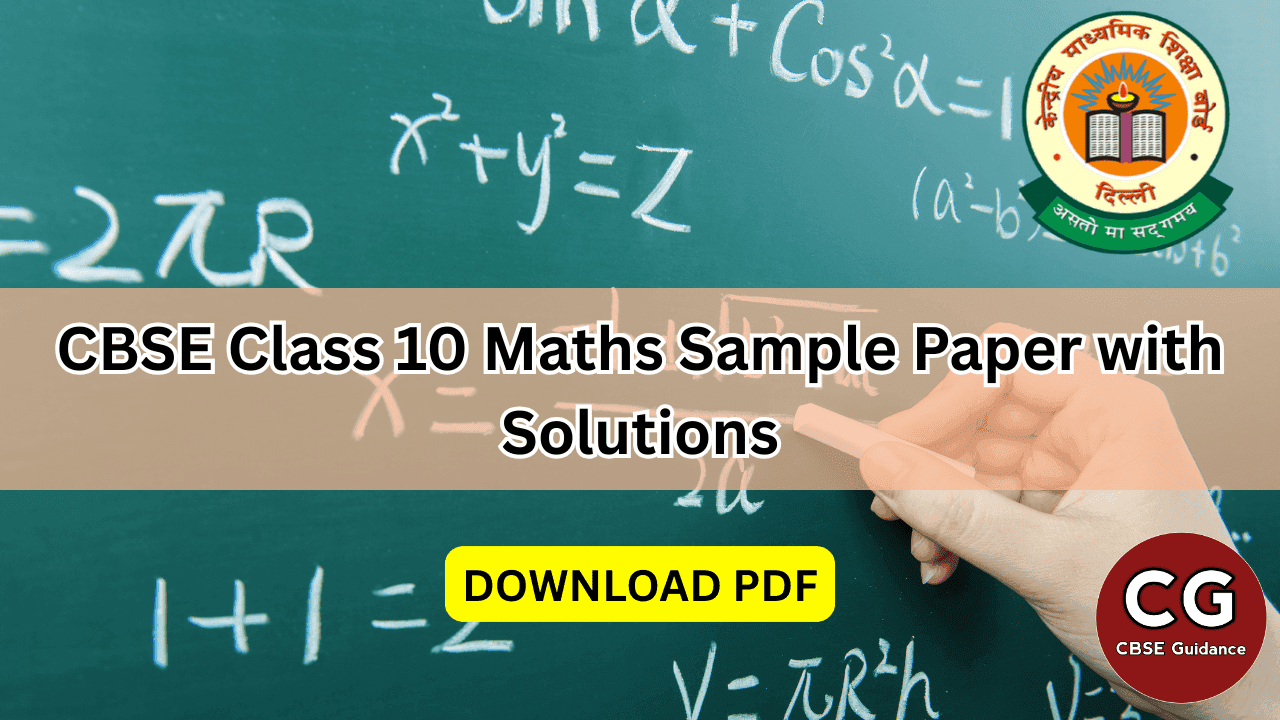 cbse class 10 maths sample paper with solutions pdf download