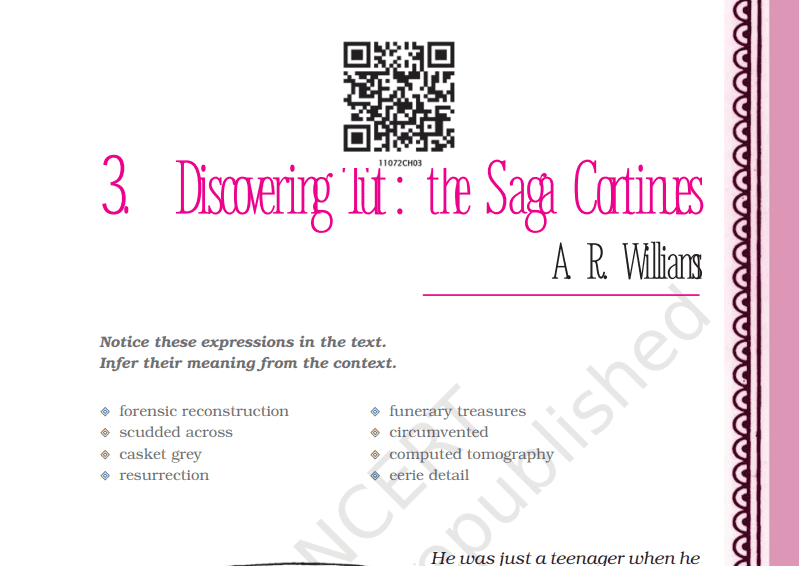 Discovering Tut The Saga Continues – Class 11 English Most Important Questions & Answers