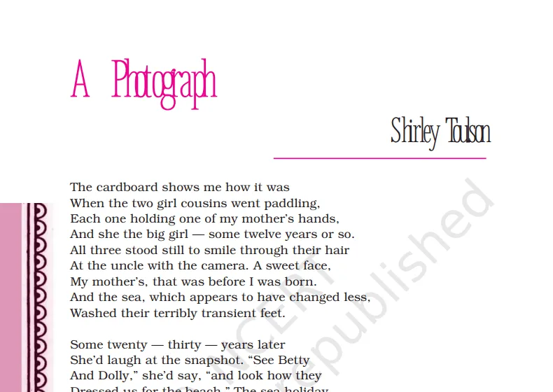 a photograph class 11 important questions answers