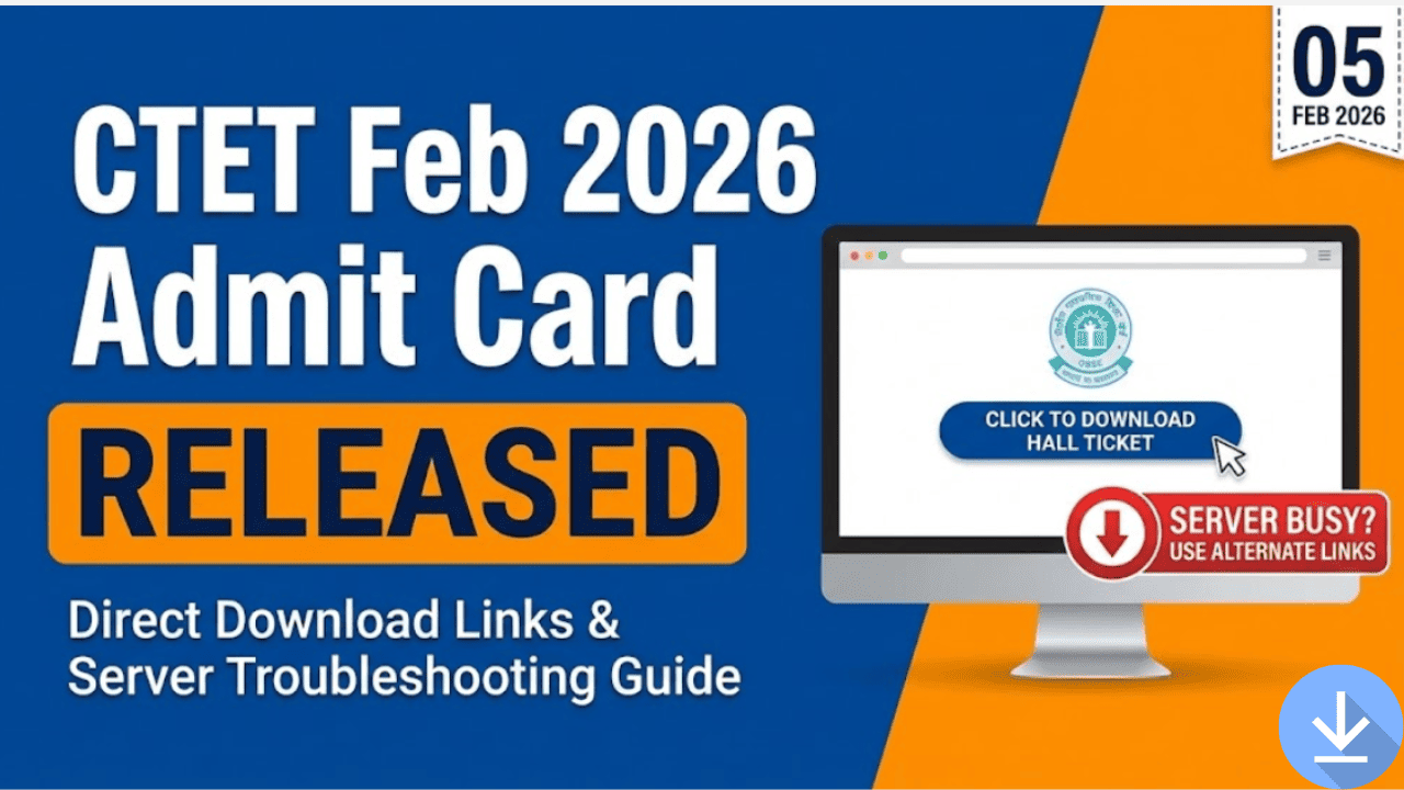 ctet feb 2026 admit card download