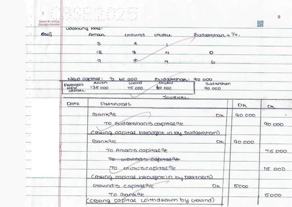 CBSE Class 12 Accountancy Topper Answer Sheet 2025 (PDF) + Marking Scheme