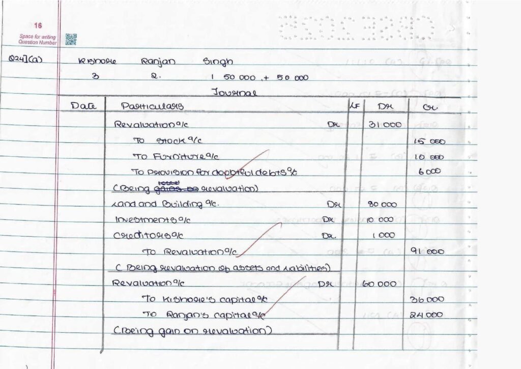 CBSE Class 12 Accountancy Topper Answer Sheet 2025 (PDF) + Marking Scheme