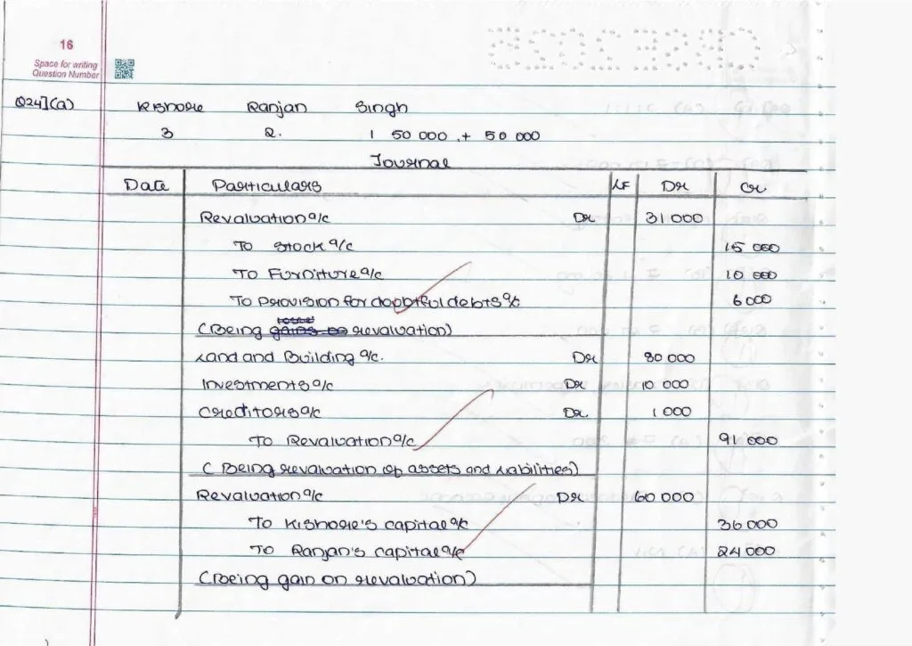 CBSE Class 12 Accountancy Topper Answer Sheet 2025 (PDF) + Marking Scheme