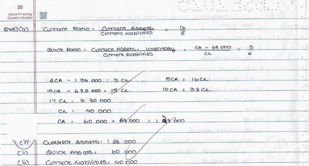 CBSE Class 12 Accountancy Topper Answer Sheet 2025 (PDF) + Marking Scheme