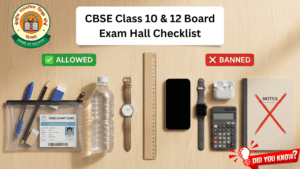 cbse class 10 12 board exam hall allowed and banned items