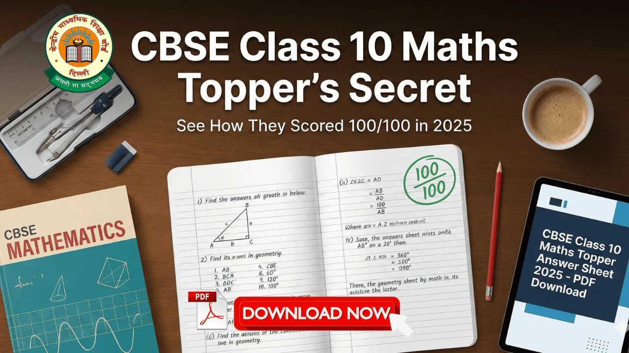 cbse class 10 maths 2025 toppers answer sheet secrets and pdf download