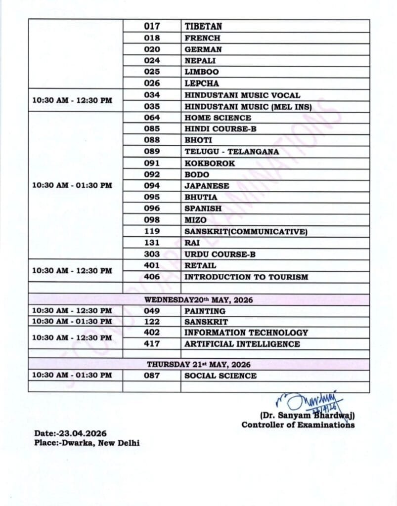 CBSE Class 10 2nd Board Datesheet 2026 Out – Check Exam Dates Now!