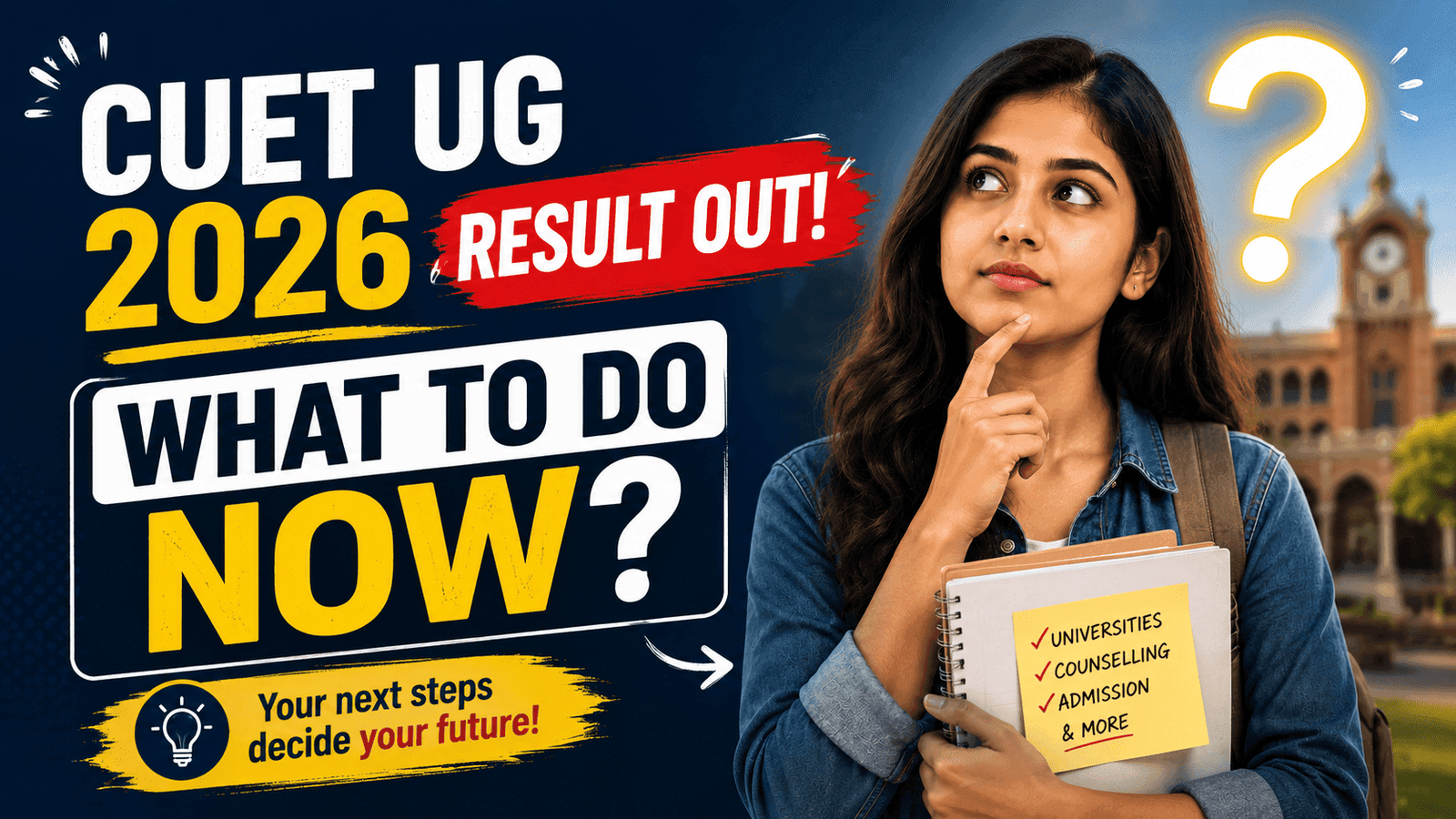 what to do after cuet ug 2026 result